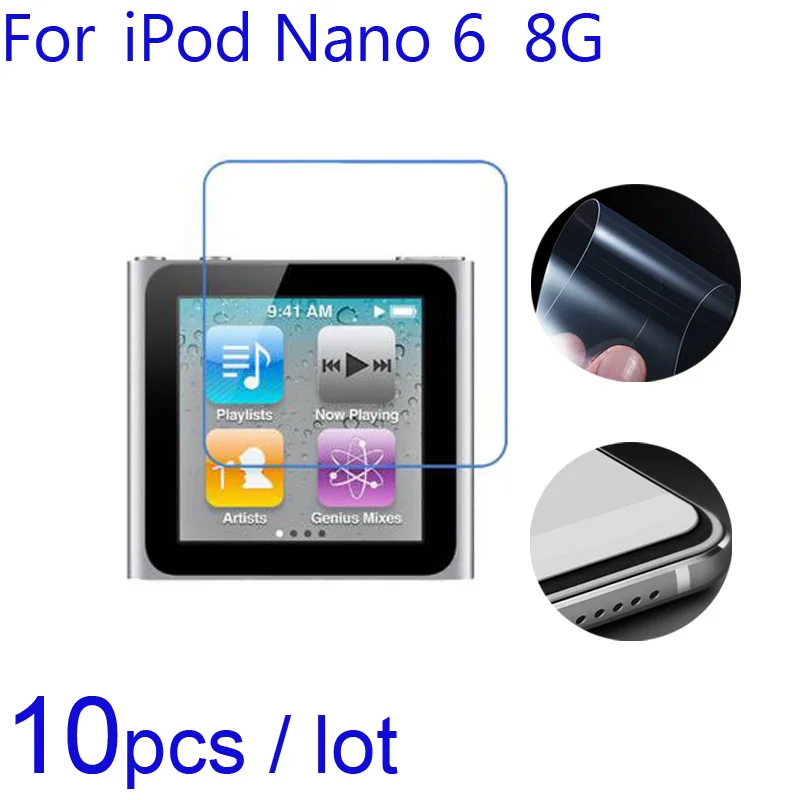 Мягкие Защитные пленки для Apple Ipod Nano 6 10 шт./лот прозрачные/матовые/нанозащитные ipod