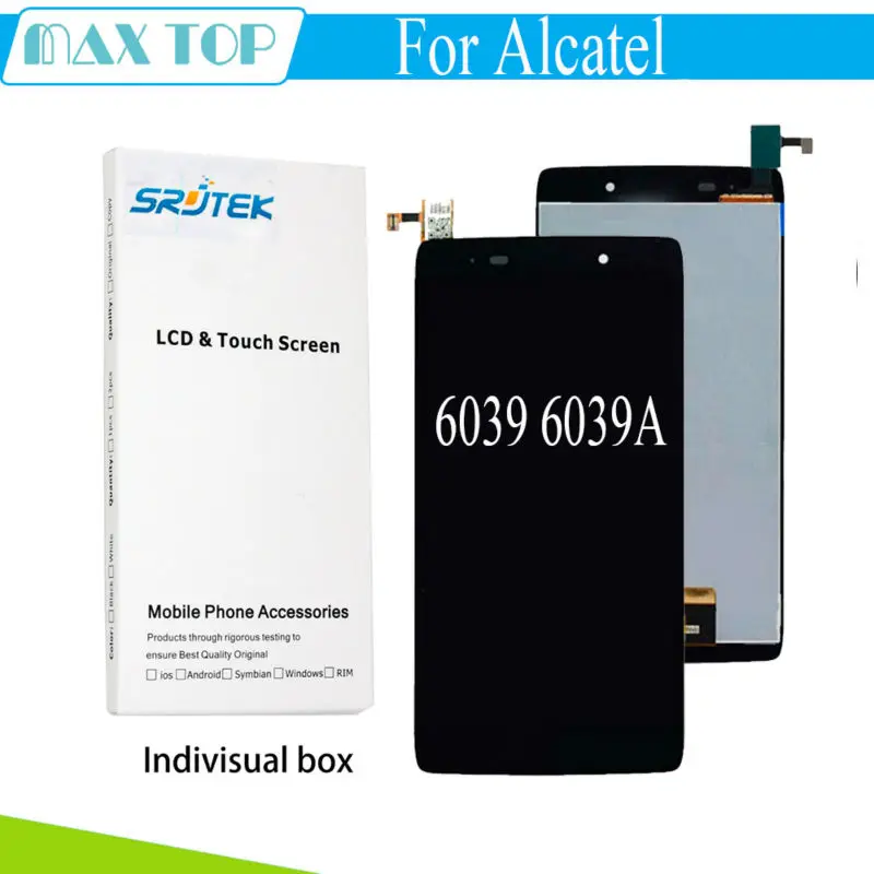 imágenes para Para Alcatel One Touch Ídolo 3 4.7 LTE 6039 6039A 6039 K 6039Y 6039J 6039 S pantalla LCD Full + digitalizador de pantalla Táctil Negro asamblea imágenes para Para Alcatel One Touch Ídolo 3 4.7 LTE 6039 6039A 6039 K 6039Y 6039J 6039 S pantalla LCD Full + digitalizador de pantalla Táctil Negro asamblea
