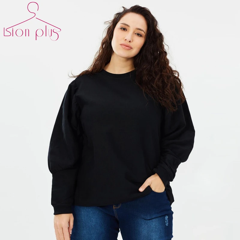 Свободный офисный стиль большие размеры 7xl 6xl 5xl Женская толстовка 2017 осень о