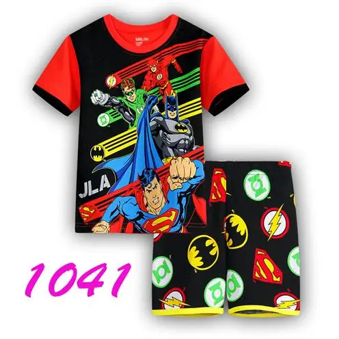 NEW Children Pajamas Set Cartoon Cotton Pants Short-sleeve Kid`s Clothing Casual Nightwear Anime Home Wear Baby Clothes - Цвет: color at picture