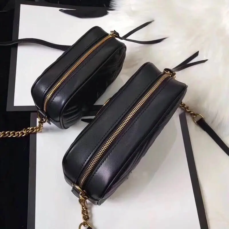 

2019 New Brand fashion small and square Bags Real Leather Women's Bags Small Casual Female Shoulder Chain bag free shipping