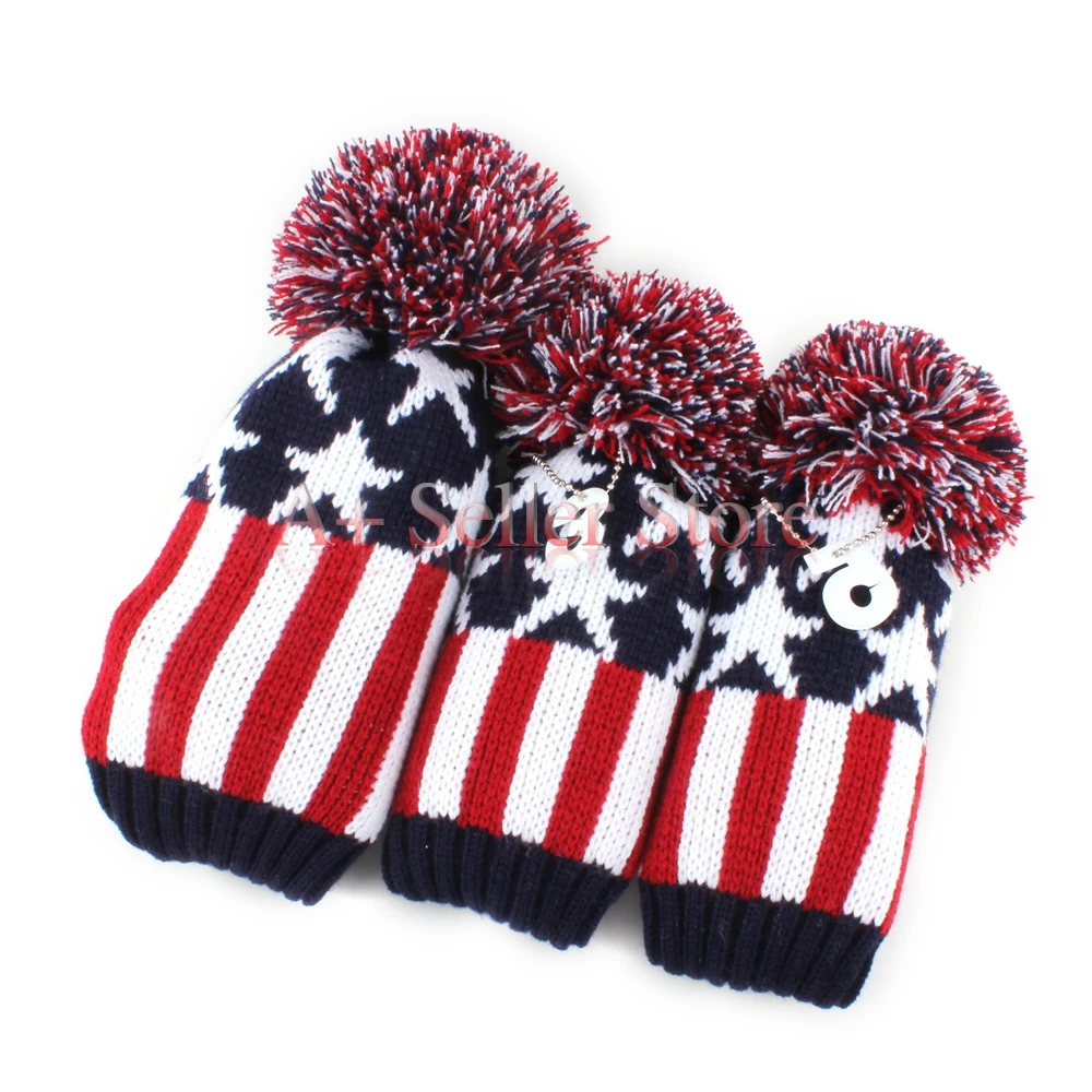 2015 Pom Pom Golf Club Headcovers Wool Knit Golf Driver Fairway1 3 5