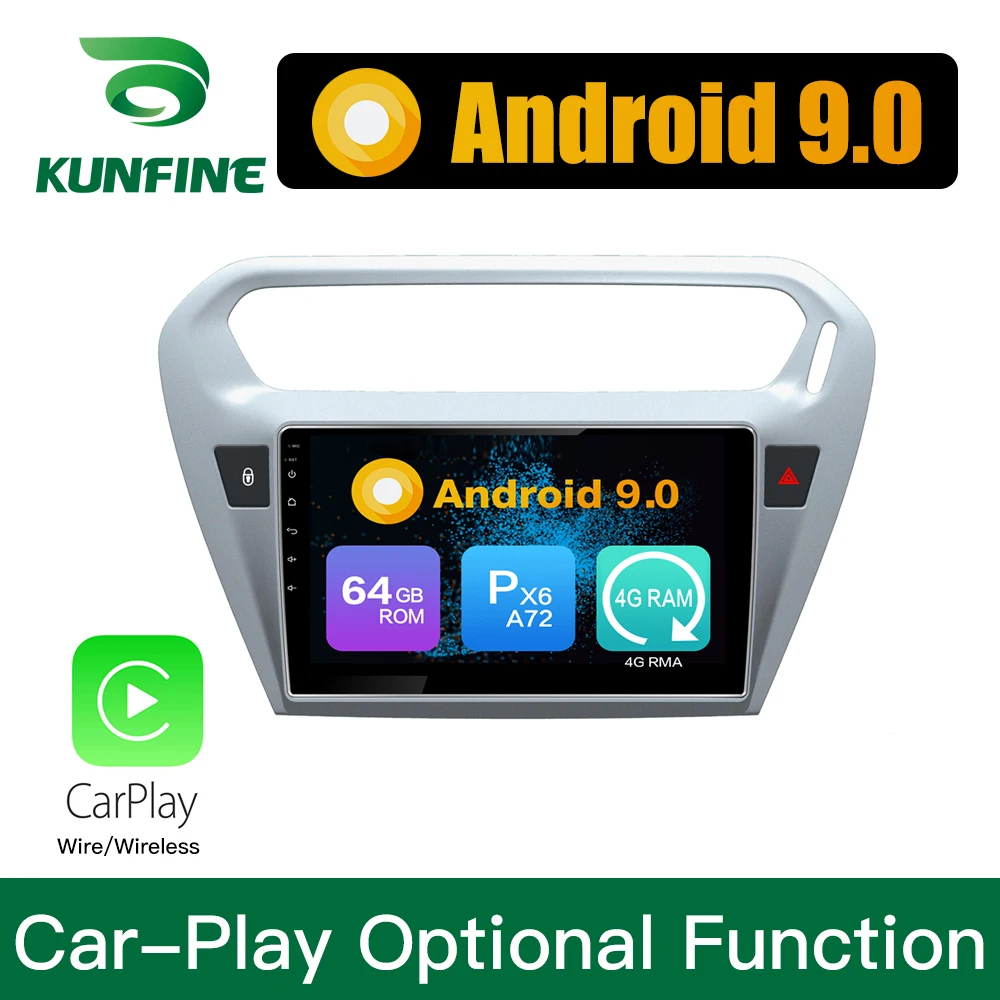 Android 9 0 Ram 4G Rom 64G PX6 Cortex A72 автомобильный DVD GPS мультимедийный плеер стерео для Peugeot 301