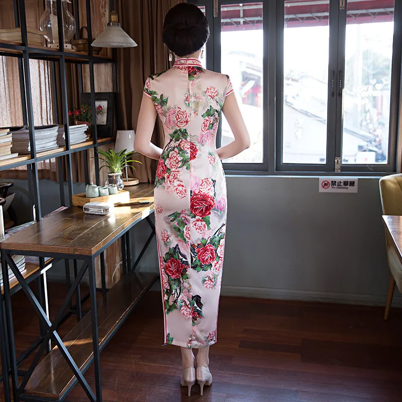 Новые поступления Горячие Длинные Очаровательные китайские женские Вечернее платье короткий рукав Cheongsam Qipao размеры Размеры s m l xl 2XL 3XL