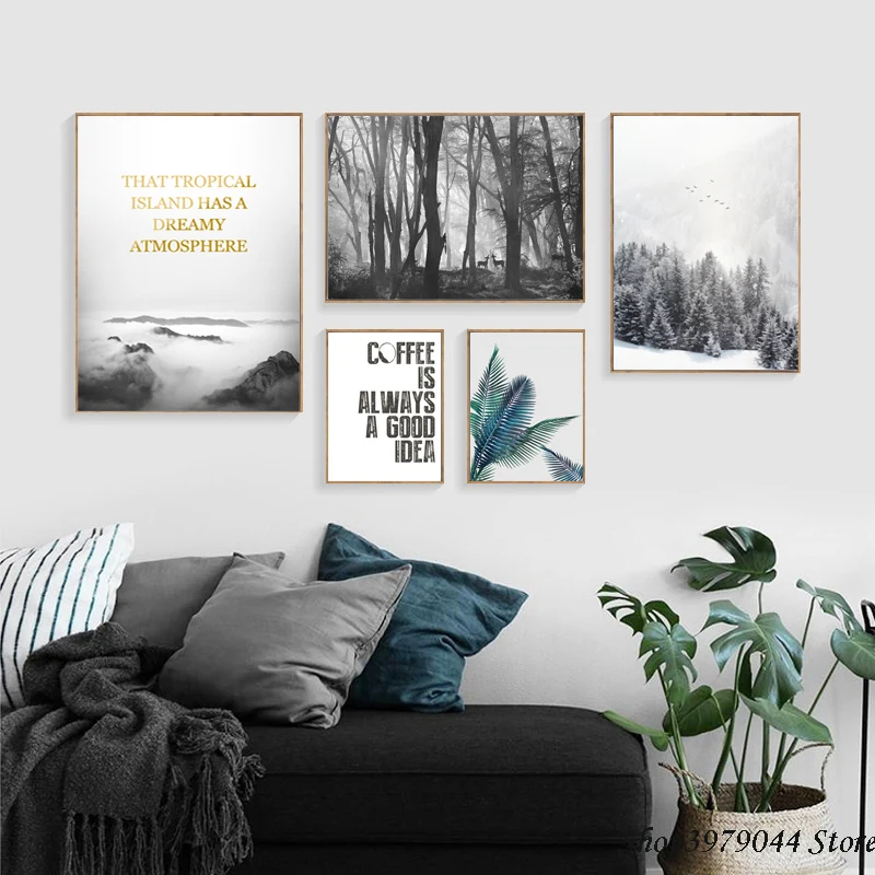 

Poster Vintage Art Print Lienzos Cuadros Decorativos Landscape Poster Nordic Plakat Canvas Pictures For Living Room Unframed