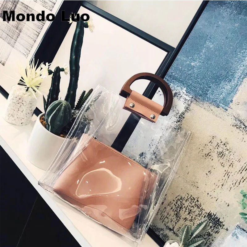 

Korean Summer New Products Collision Color Transparent Jelly Beach Bag