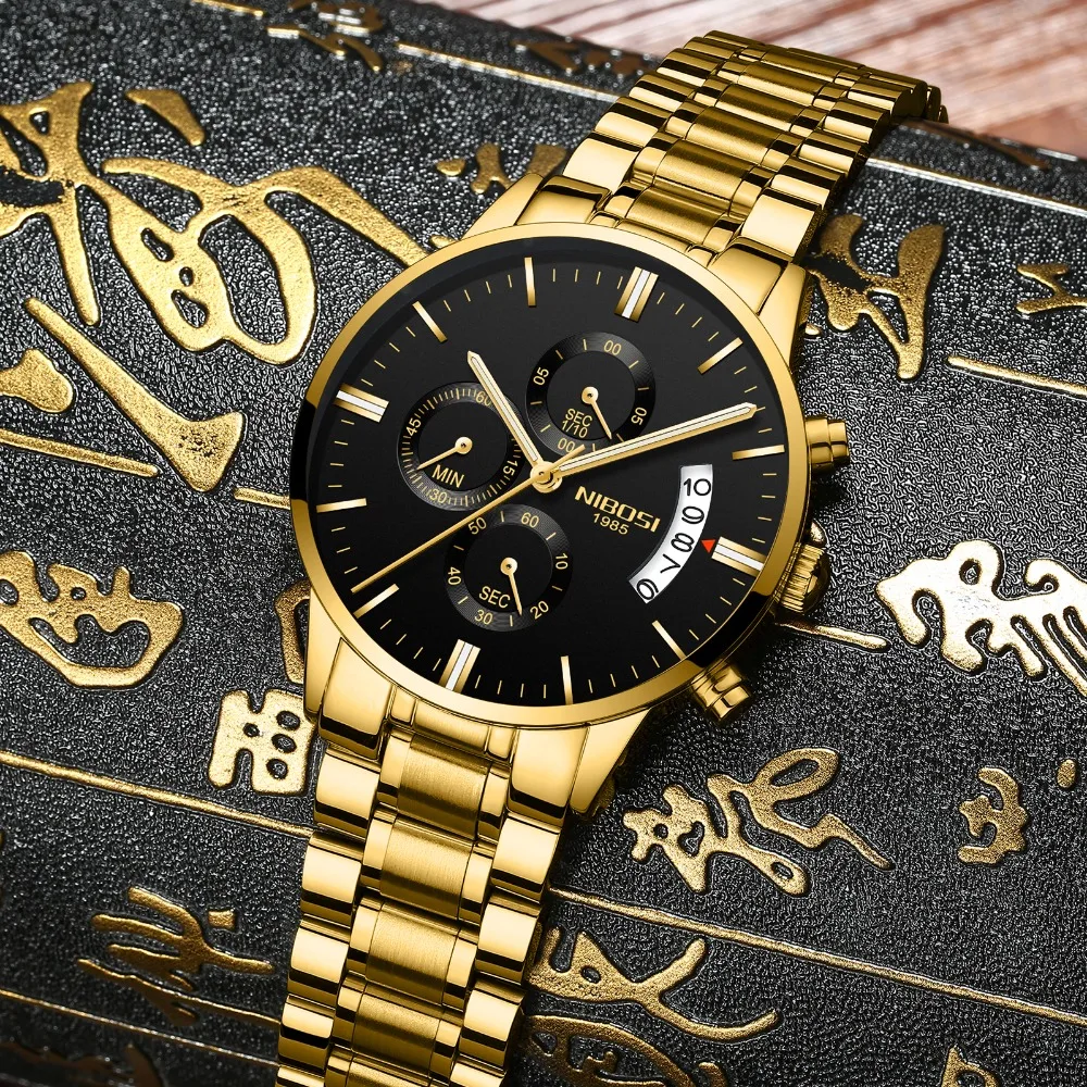  NIBOSI Watch Men Waterproof Casual Luxury Brand Quartz Military Sport Watch Business Clock Men's Wr