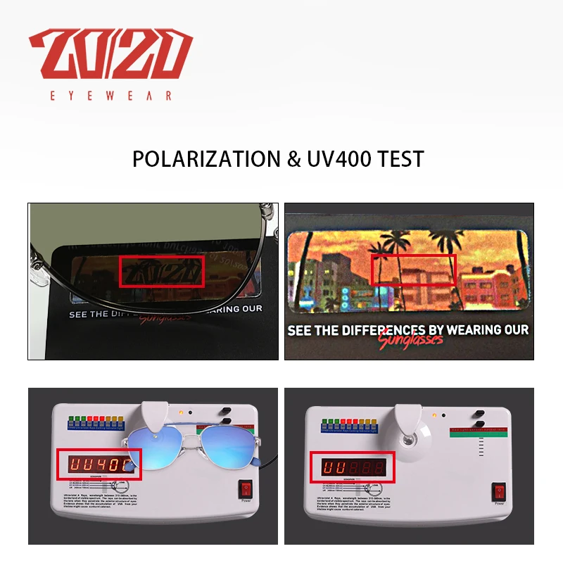20/20 Бренд-Дизайн Поляризованные Солнцезащитные Очки Мужчины Вождения Квадратный Металлический Каркас мужские Очки Мужские Очки Очки UV400 Gafas 17098