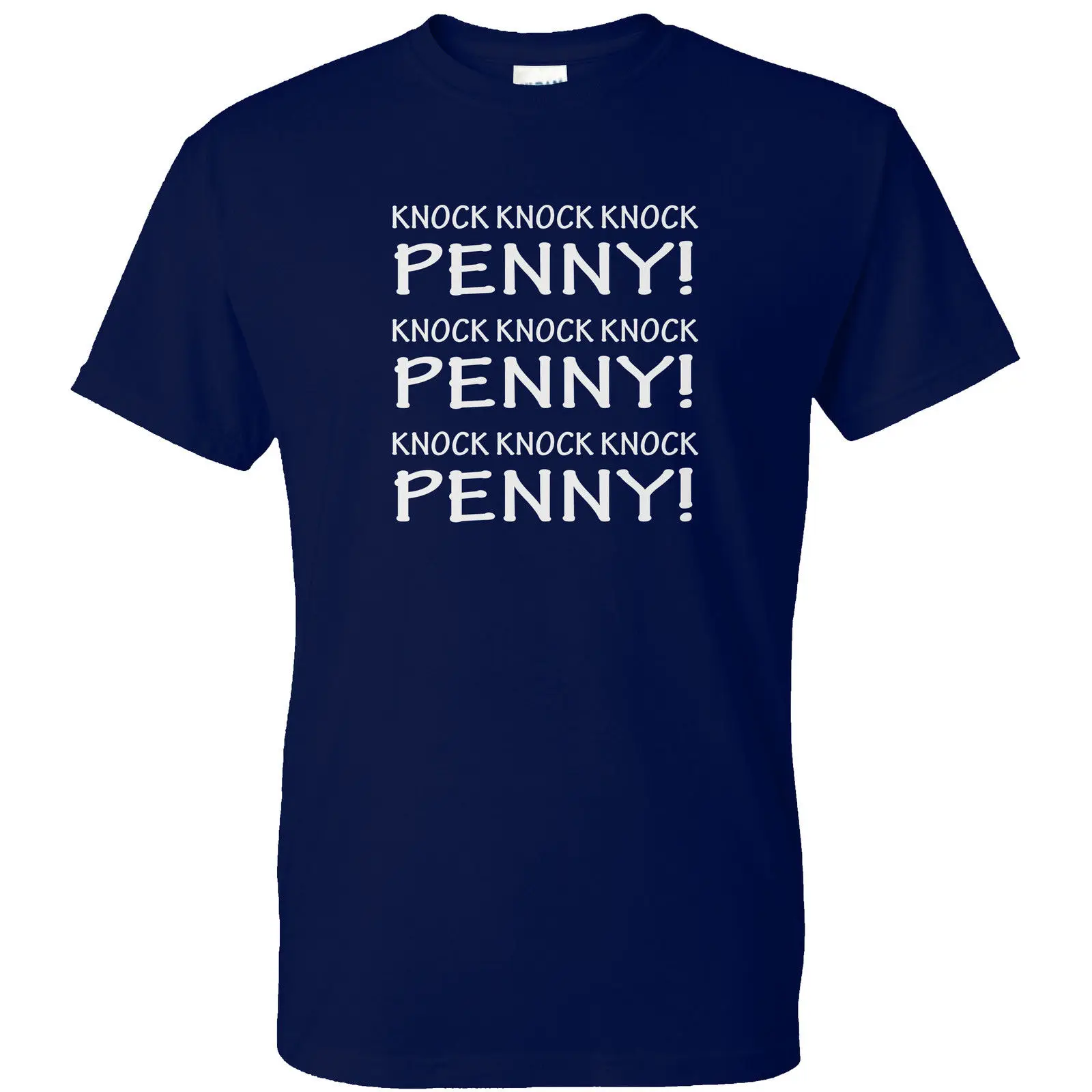 Knock Penny Inspired Sheldon Cooper Теория большого взрыва Мужская футболка Топ Футболка 100%