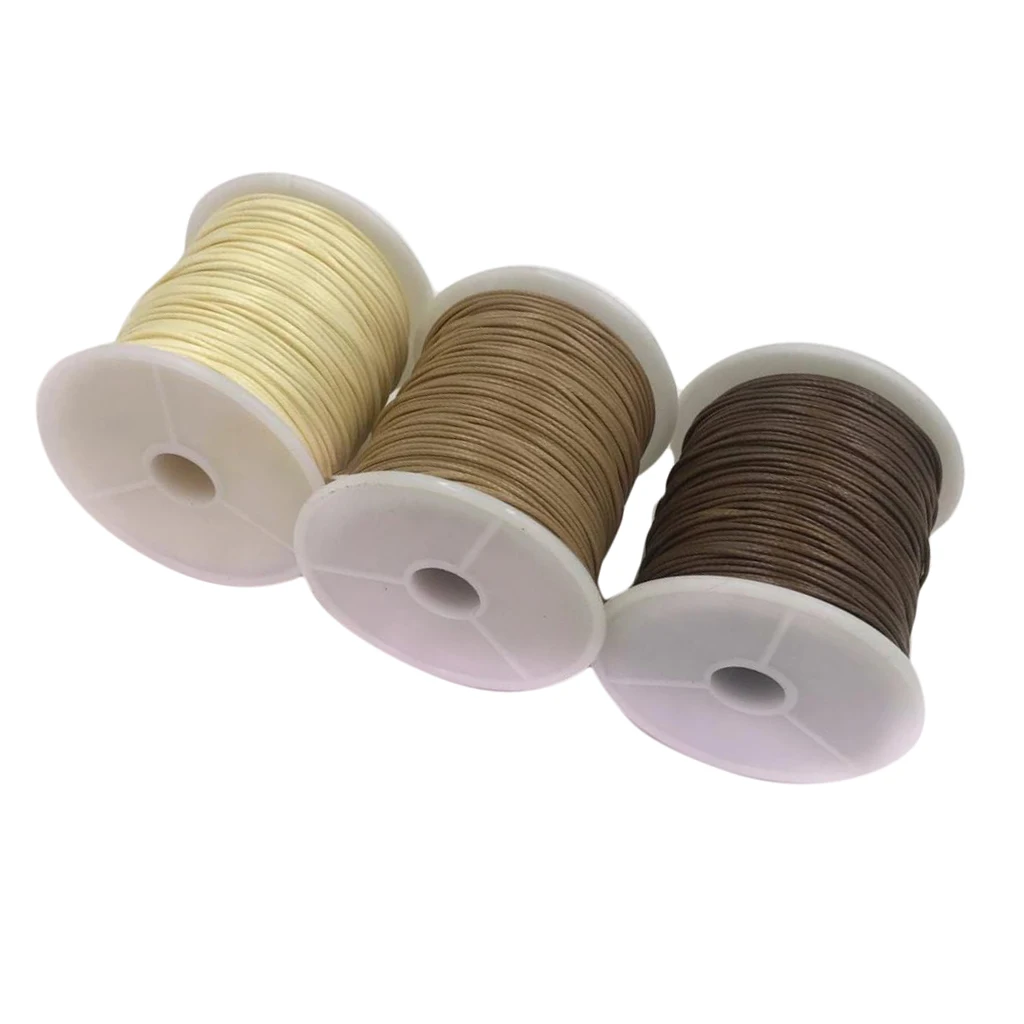 3 Rolls of 80 Meters Waxed Nylon Cord String for DIY Jewelry Making Necklace Bracelet Earrings Thread for Handmade Crafts 1mm 