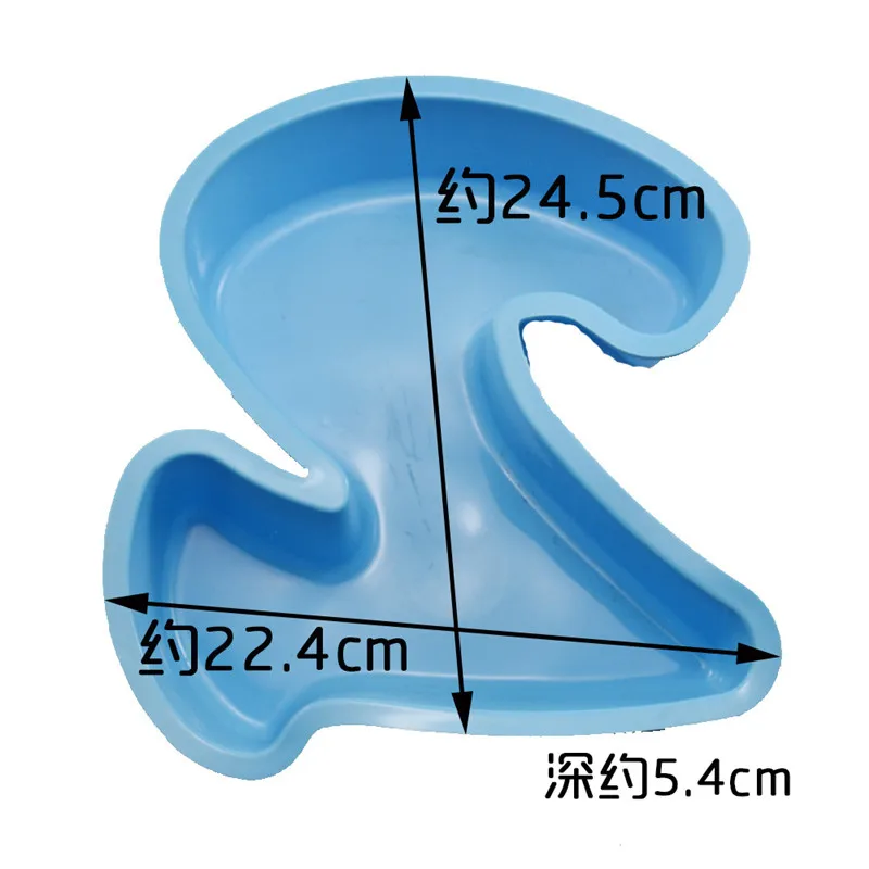 100% Food Grade Large NON-stick Silicone Number 2nd Cake Mould Pan DIY Baking Tin Birthday Anniversary 2nd Cake Molds3