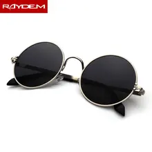 Raydem круглый каркас Винтажные Солнцезащитные очки женские De Sol Mujer Oculos Masculino ретро мужские солнцезащитные очки Классические водительские gafas