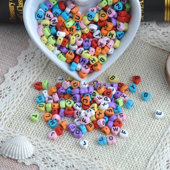 

Mixed Blend Color Acrylic Alphabet/Letters Heart Pony Beads For Jewelry Making 7x3mm 400Pcs YKL0236