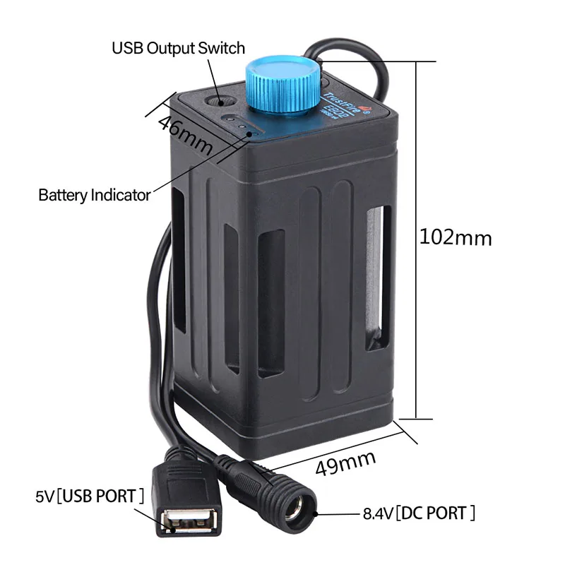 Discount Waterproof 8.4V 18650 Battery Power Bank Case Box TrustFire Battery Case Box For Bicycle Light USB Port Charging Mobile Phone 5