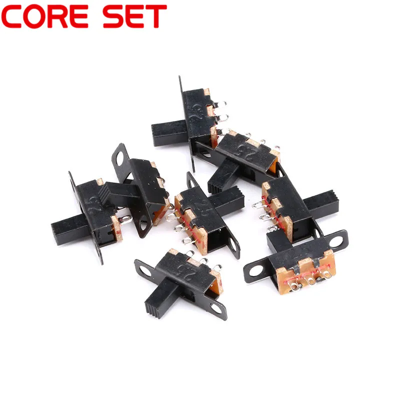 10PCS Lot SS12F15 G6 Mini Slide Switch 1P2T Toggle Switch SMD PCB DPDT Vertical Switch Handle