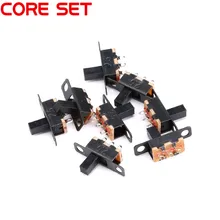 10PCS/Lot SS12F15 G6 Mini Slide Switch 1P2T Toggle Switch SMD PCB DPDT Vertical Switch Handle high 6mm high quality