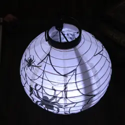 Диаметр 20 см Хэллоуин украшение бумаги светодиодный фонарь летучая мышь лампа вечерние реквизит для дома белый цвет