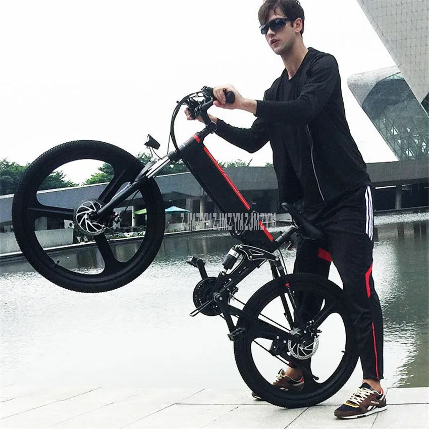 Clearance 26 inch Foldable Electric Off-road Electric Mountain Bike Aluminum Alloy Frame Ebike Electric Bicycle 500W/350W Mileage 60-80KM 14