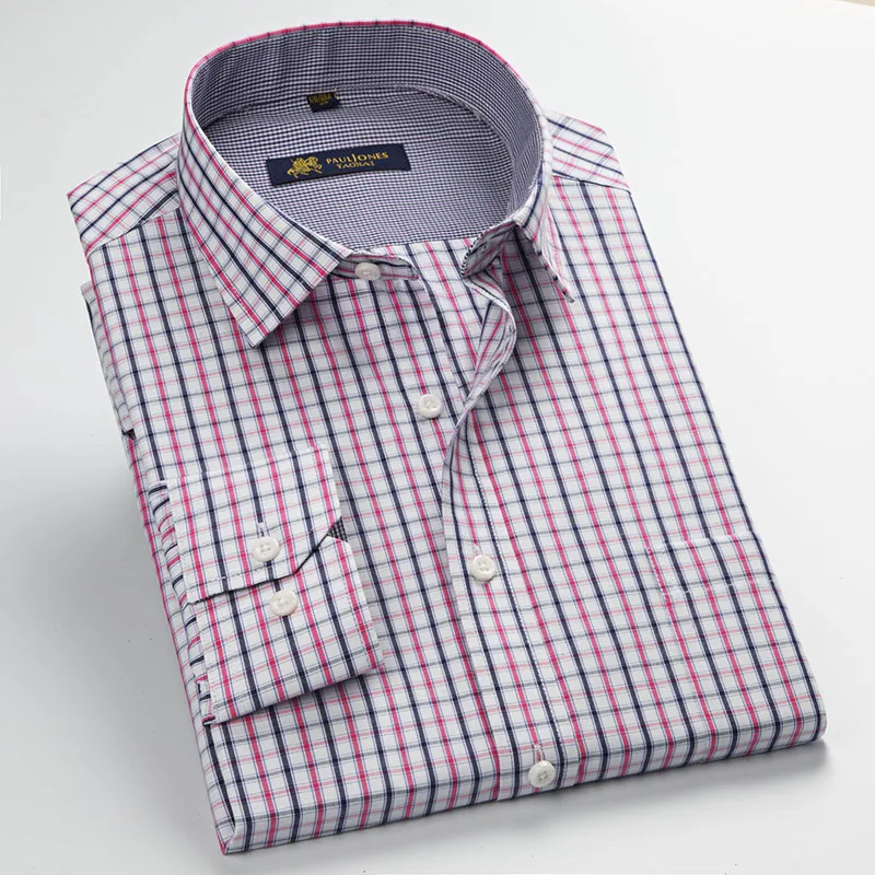 Весенне-осенние мужские рубашки в клетку, Повседневная стильная мужская одежда, классический дизайн, лоскутные мужские рубашки контрастного цвета