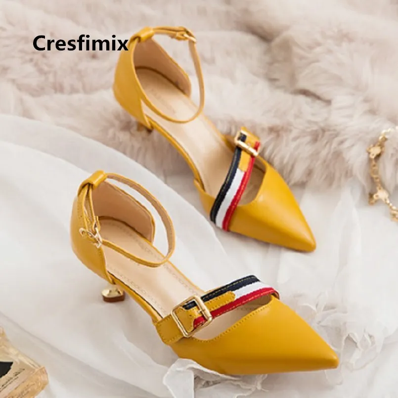 

Cresfimix lady fashion classic comfortable spring high heel pumps women sweet summer shoes high heels mujer tacones altos a5011