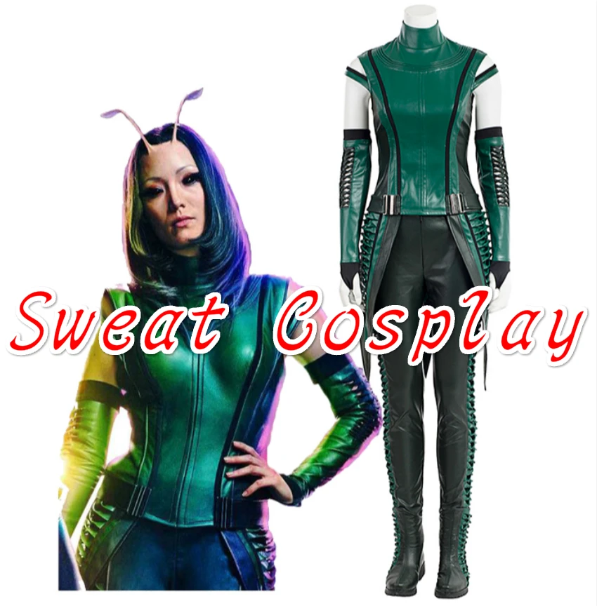 

High Quality Guardians of the Galaxy 2 Mantis costume superhero cosplay Halloween costumes for women Adult Mantis green suit