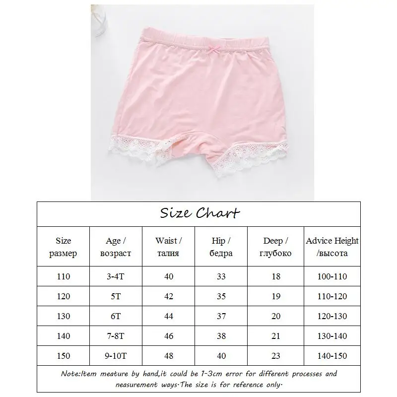Summer Kids Girl Safety Pants Casual Baby Cotton Underwear Children Short Lace Leggings Girls Elastic Mid Waist Trousers 3-10T (2)