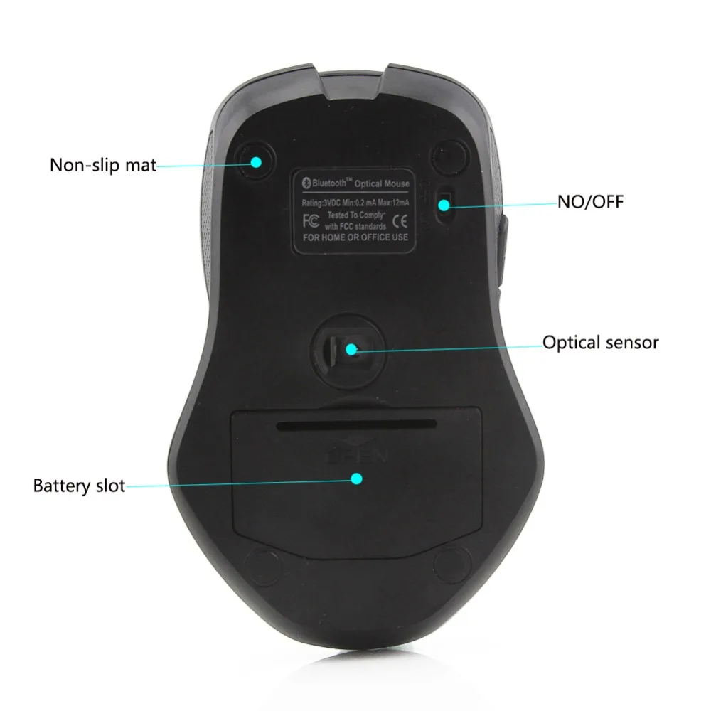 Mi Портативный Мышь Беспроводной для ноутбука Bluetooth 800/1200/1600 точек/дюйм ноутбук