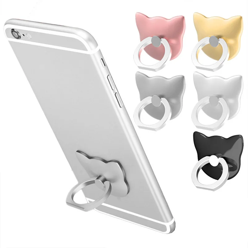 Mini Cute Cat Finger Ring Holder Mobile Phone Smartphone Stand Holder for IPhone X 8 7 6S Plus 5S HUAWEI Xiaomi Mi Redmi Samsung