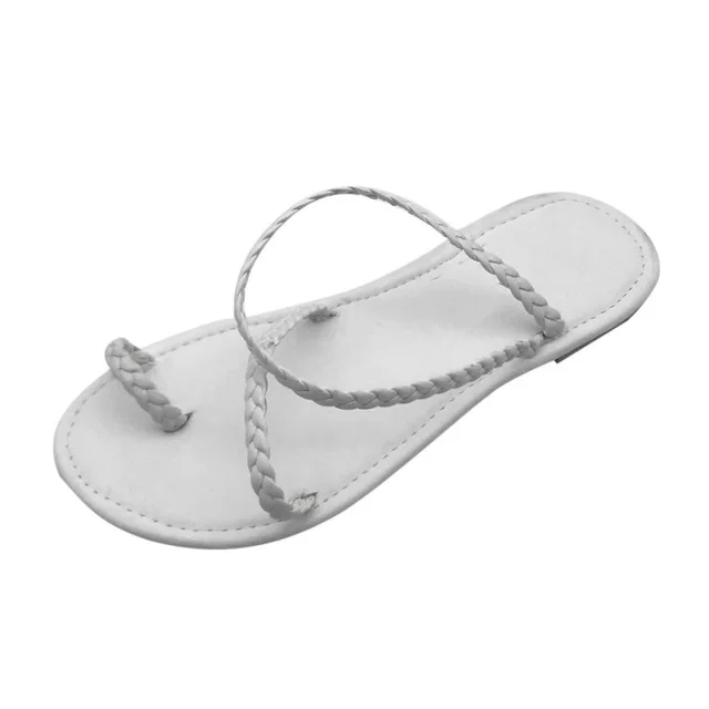 MCCKLE Plus Size Thong Sandals Summer Women Flip Flops Weaving Casual Beach Flat With Shoes Rome MCCKLE Plus Size Thong Sandals Summer Women Flip Flops Weaving Casual Beach Flat With Shoes Rome Style Female Sandal Low Heels