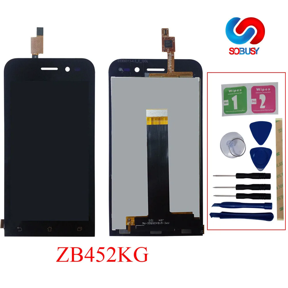 

4.5" LCD For Asus Zenfone GO ZB452KG X014D LCD Display Touch Screen Digitizer Glass Assembly with Frame ZB452KG phone LCDs Part