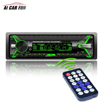 

Bluetooth Audio Stereo 60WX4 12V In-dash 1 Din FM Aux Input Receiver USB MMC Remote Control USB / SD / MMC Card Reader