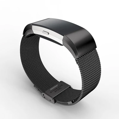 Zuczug прочный и элегантный Milanese Loop Нержавеющая сталь металлические часы ремешок для fitbit заряд 2 золото/серебро/черный /розовое золото - Цвет: Черный