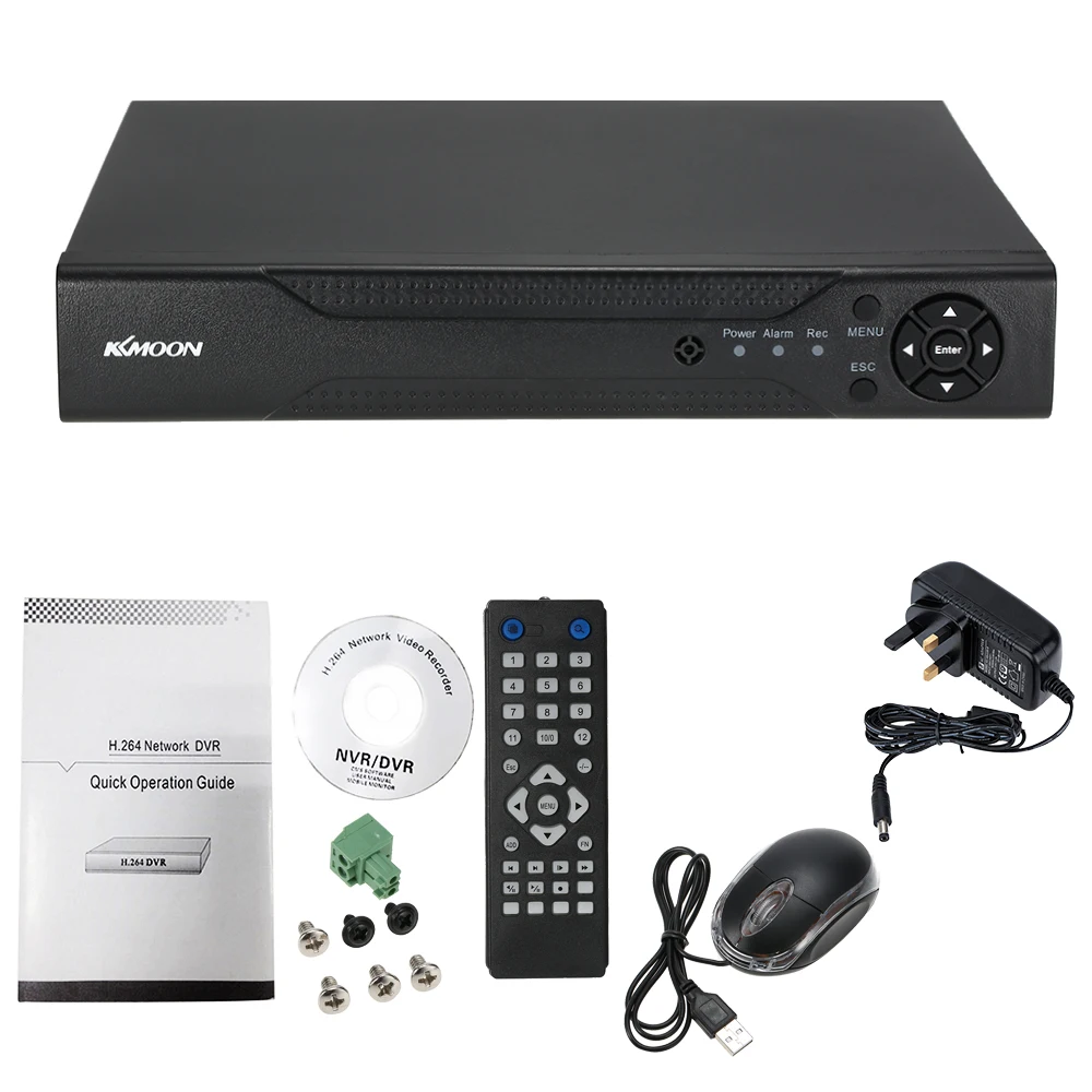 KKMOON 4CH Видеонаблюдение DVR NVR AHD TVI CVI DVR 5-в-1 H.264 1080N Системы P2P дома безопасный видеорегистратор Системы для 1080P IP Камера