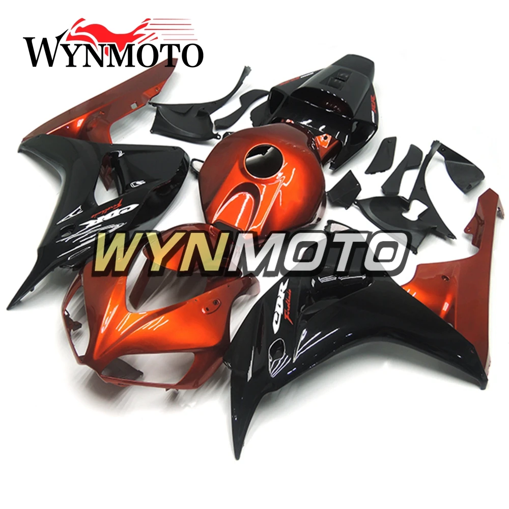 

Orange Gloss Black Full ABS Plastics Injection Fairings For Honda CBR1000RR 2006 2007 06 07 Motorcycle Body Frames Cowlings