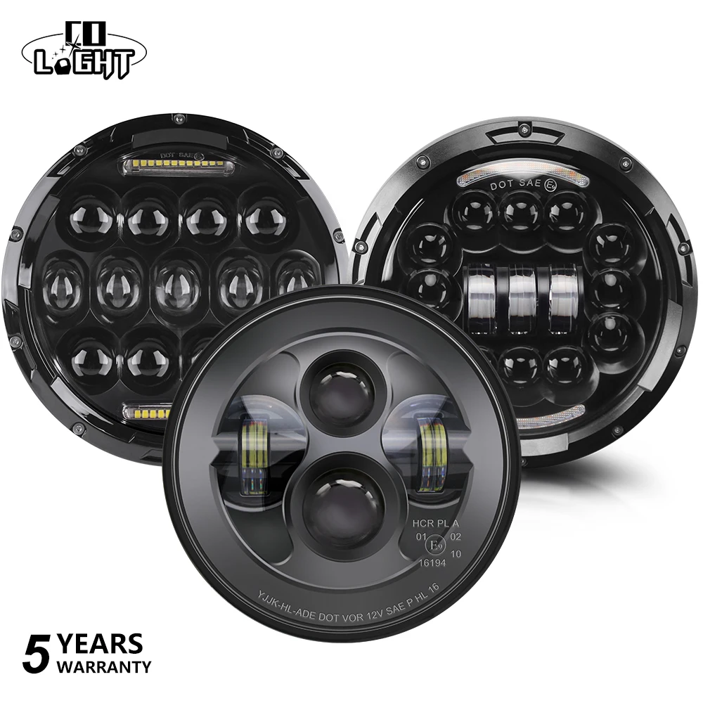 

CO LIGHT 7" Led Car Motorcycle Headlight Hi Low Beam Moto Headlamp Turn Signal Running Lights DRL for Jeep Lada Niva 4x4 12V 24V