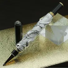 Роскошные Jinhao 41 Серебряный Дракон шариковая ручка канцелярские школьные канцелярские принадлежности, пишущие подарок коллекция ручек с пенал