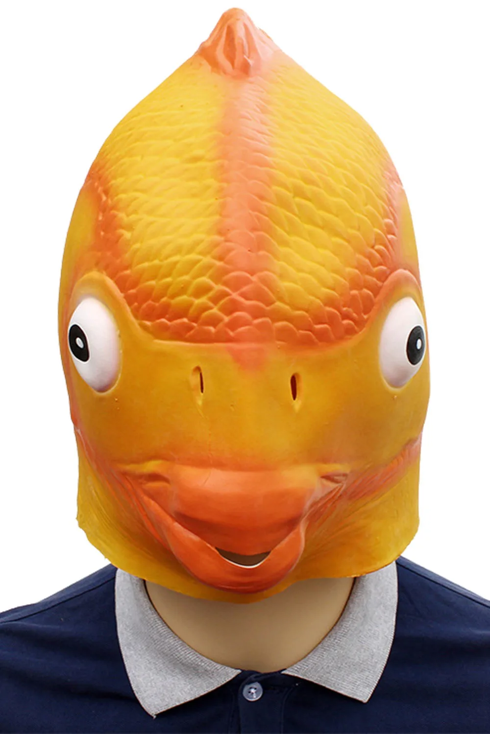 Funny Goldfish Latex Mask Halloween lovely Fish Head Halloween Mask