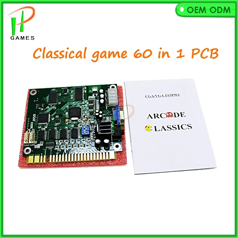 Горячая игра pcb boarb 60 в 1 Классический аркадный аппарат, печатная плата JAMMA, разные игры Pcb для аркадная игра части машины