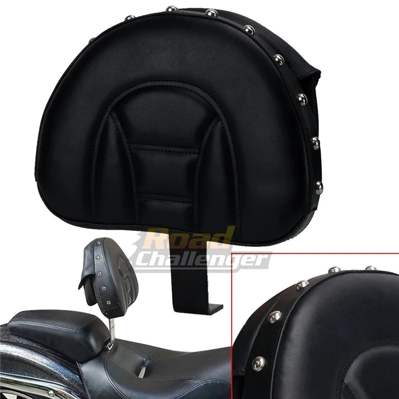 Спинка Черного цвета, регулируемая вилка для водителя, сиденья, подушка для мотоцикла, для Harley Fatboy Heritage Softail 2007