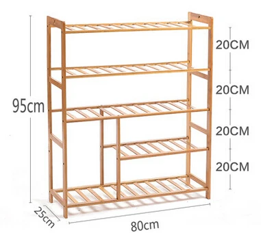 Полка для обуви, простая бамбуковая стойка для хранения обуви, многослойная простая домашняя сборная полка для обуви - Цвет: 2