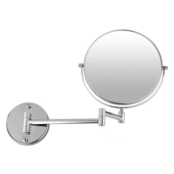 

8.5inch Make up Wall Mirror 10x magnifying Adjustable, Round Mirror for Cosmetics Shaving Bathroom