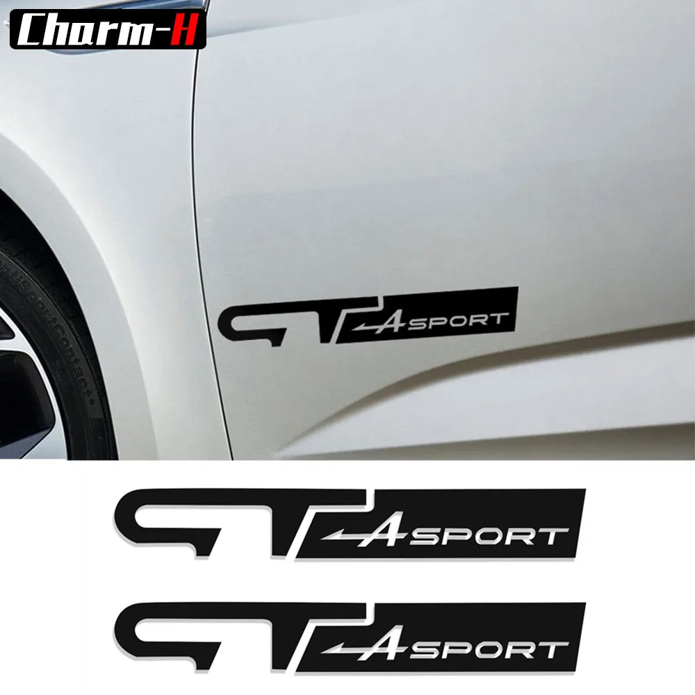 2 х светоотражающая боковая виниловая наклейка GT Sport Door графический логотип