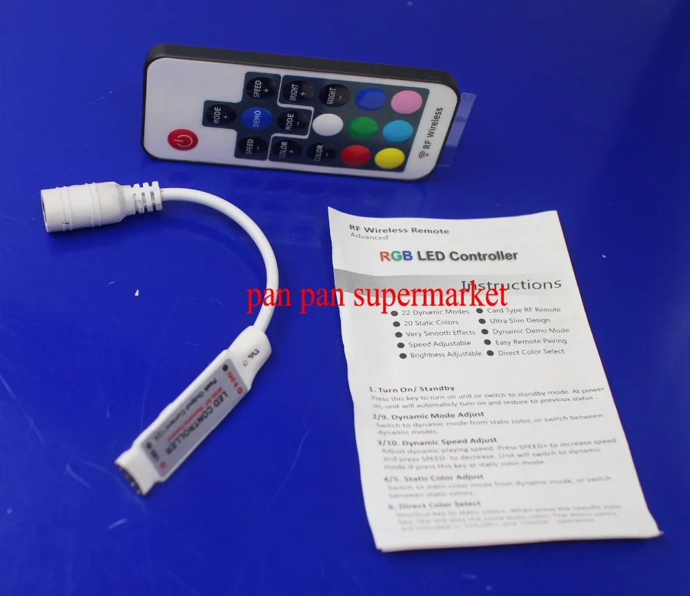 DC5 24V Mini 17 key RF Wireless Remote Control 3528 5050 RGB LED Stripstrip ledstrip led