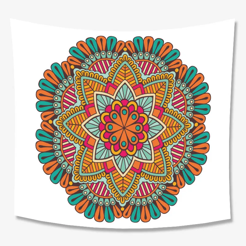 Boheme Modern Tapestry Indian Mandala Printed Bohemian Geometric Decoration Wall Hanging Mat Boho Wedding Decor Pets Picnic Beach Mat Rug (8)