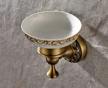 

Bathroom Accessories Classic Antique Brass Wall Mounted Soap Dish Holder Wba492