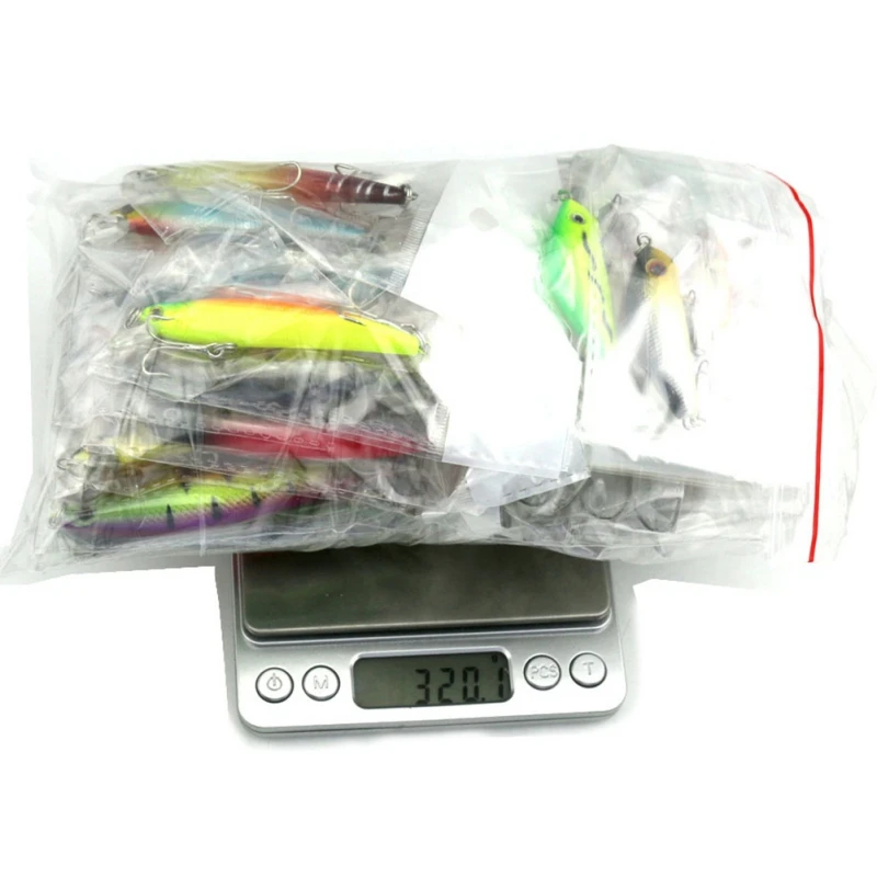 Conjunto de Isca de Pesca Kit de Isca de Pesca Mista Artificial Wobblers Minnow Crankbait Pesca Fortemente Duro Novo 43 Pçs Mod. 1265243 6 High Quality Esporte e Lazer