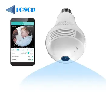 

Panoramic Bulb light Camera 960P Full HD 1.3mp 360 Degree Fisheye Wi-fi Wireless LED Light lamp IP P2P E27 Dome VR Security Cam