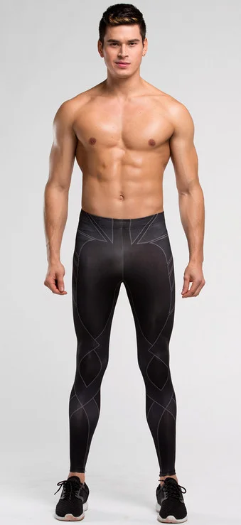 Мужские компрессионные штаны для бега, спортивные штаны для бега, трико для баскетбола, спортзала, штаны для упражнений, фитнеса, упражнений, леггинсы, брюки - Цвет: 2015024