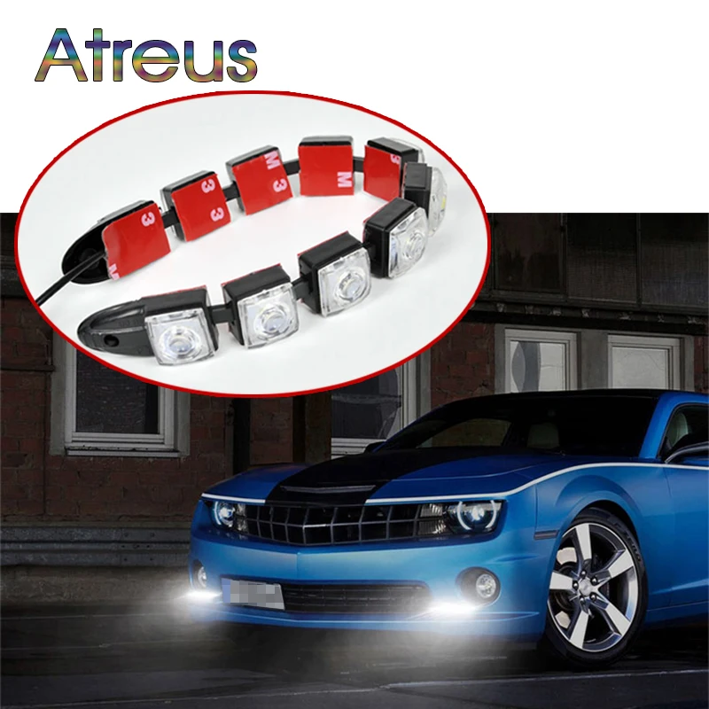 Atreus Автомобильный светодиодный дневной свет 12 В для Volkswagen Polo golf 4 5 6 Opel astra h j g Hyundai