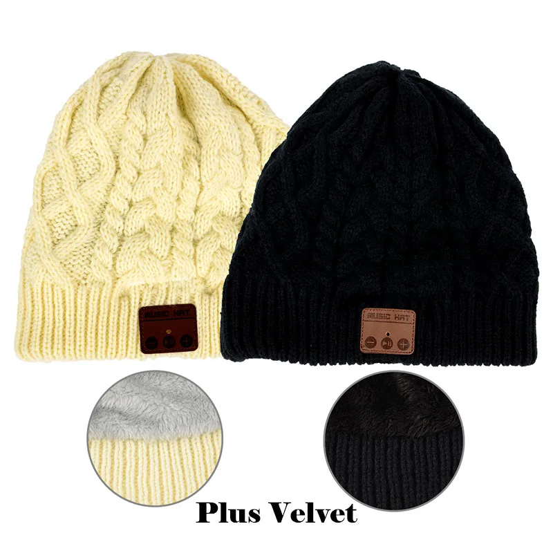 Men Women Winter Outdoor Sport Wireless Bluetooth Earphone Hat Stereo Magic Music Headband Cap Headphone for iPhone Smart Phone